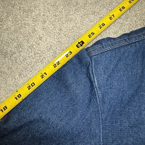 Wrangler Denim Jacket Mens 46 Blue Blanket Lined Western Tucker Corduroy Vintage - Picture 13 of 13